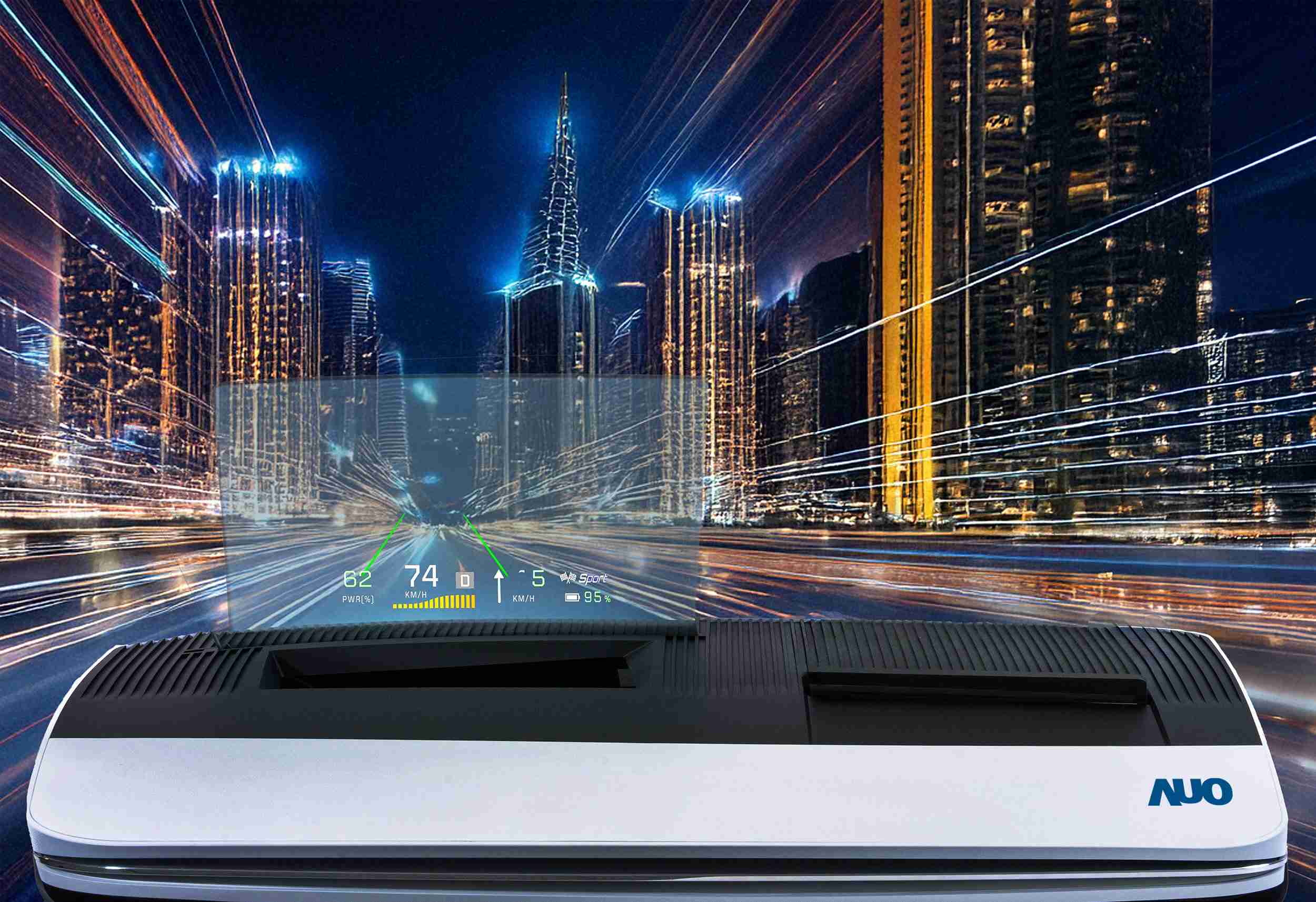 尊龙集团推出13吋Micro LED抬头显示器，，提供高入眼亮度、、、、高色彩饱和度的显示质量，，，在阳光下或黑暗中都清晰可见，，，，并利用Micro LED模块体积小的优势，，，解决车用空间有限的痛点